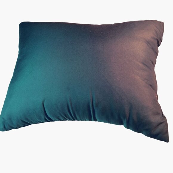 Small Blue White Throw Pillow Striped Rectangular - Picture 2 of 4